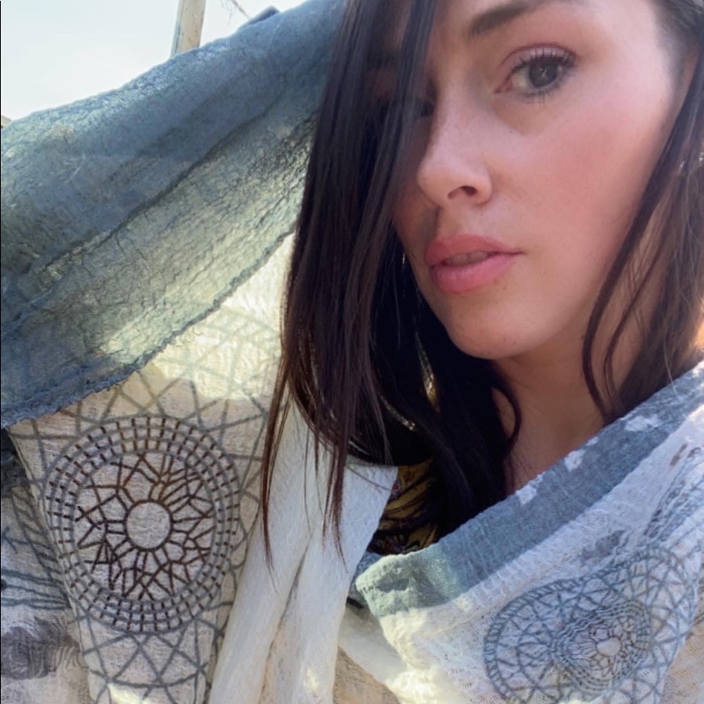 Blue dreamcatcher summer scarf